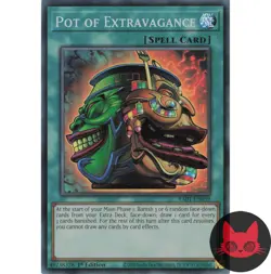 Yugioh Pot of Extravagance RA01-EN059 Super Rare 1st Edition NM - Image 1