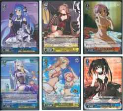 Weiss Schwarz Azure Lane Sword Art Online 6 Card Lot NM - Image 1