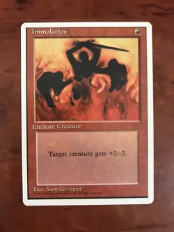 Immolation MTG Magic the Gathering Card NM Near Mint Fourth 4th Edition - Image 1
