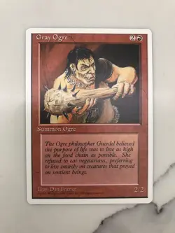 Gray Ogre MTG Magic the Gathering Card NM Near Mint Fourth 4th Edition - Image 1