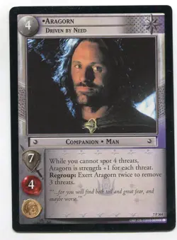 Lord Of The Rings CCG Card RotK 7.P364 Aragorn, Driven By Need - Image 1