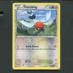 Pokemon TCG Fletchling 86/106 XY Flashfire Reverse Holo Common Card EN-DMG 2014 - Image 1