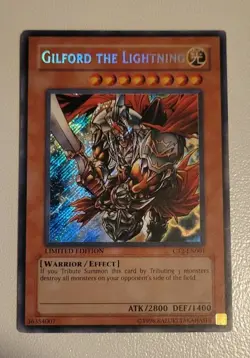 Gilford The Lightning Yu-Gi-Oh Card CT2-EN001 Limited Edition Secret Rare LP - Image 1