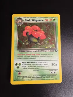 2000 Pokemon TCG Team Rocket Unlimited Dark Vileplume Holo Card 13/82 Mp - Image 1