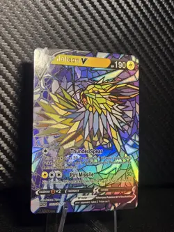 Jolteon CUSTOM Stained Glass Holo Van Gogh Shiny Unbranded Card Display Only - Image 3