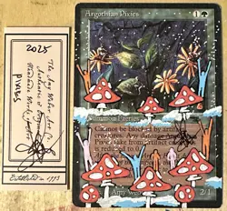 MTG Argothian Pixies Alter Altered Sketch Art Amy WEBER Magic - Image 1