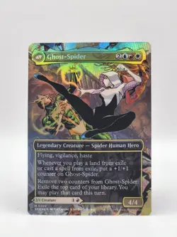 FOIL MTG Gwen Stacy / Ghost Spider M 0202 Magic Spider-Man BORDERLESS - Image 1