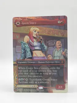FOIL MTG Gwen Stacy / Ghost Spider M 0202 Magic Spider-Man BORDERLESS - Image 2