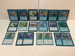 Lot of 19 MTG Magic the Gathering *Merfolk* Blue/Island Coral/River/Traders/Mage - Image 1
