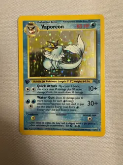 1999 Pokemon - 1st Edition Vaporeon Holo Rare - Jungle 12/64 - WOTC - Image 2