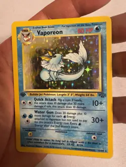 1999 Pokemon - 1st Edition Vaporeon Holo Rare - Jungle 12/64 - WOTC - Image 4