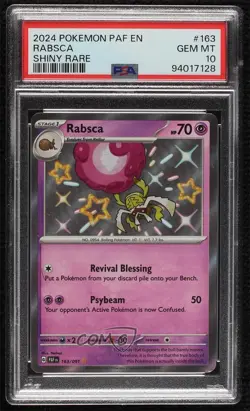 Shiny Rare - Rabsca Pokemon Scarlet & Violet Paldean Fates PAF PSA 10 GEM MT - Image 1