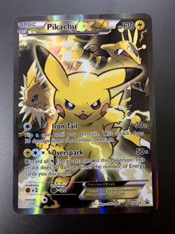 Pikachu EX XY124 Ultra Rare, Small Dent Read Disc, Pokemon Black Star Promo - Image 1