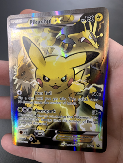 Pikachu EX XY124 Ultra Rare, Small Dent Read Disc, Pokemon Black Star Promo - Image 4