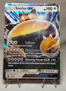 Pokemon TCG Snorlax-GX SM05 Black Star Promo Jumbo Oversized LP! 😴 - Image 1