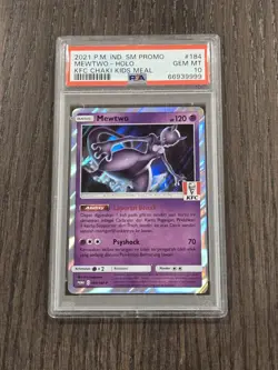 Pokemon 2021 Indonesian SM KFC Promo 184 Mewtwo Holo PSA 10 GEM MINT - Image 1