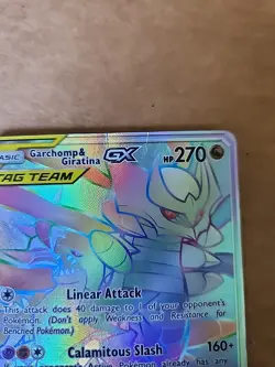 Pokemon TCG Garchomp & Giratina GX Secret Rare 247/236 Unified Minds AS IS! READ - Image 2