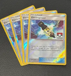 Pokemon TCG Electropower 172a/214 Lost Thunder Pokemon League Stamp PLAY SET - Image 1