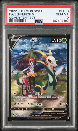 2022 POKEMON SWORD & SHIELD SILVER TEMPEST #TG13 FULL ART/SERPERIOR V PSA 10 - Image 1
