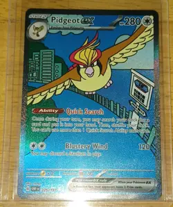 Pokemon Pidgeot EX Obsidian Flames Special Illustration Rare Full Art 225/197 - Image 1