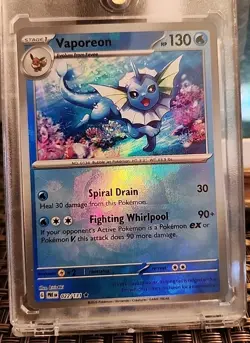 2025 Pokemon SV Prismatic Evolutions Vaporeon Reverse Holo Master Ball #022/131 - Image 1