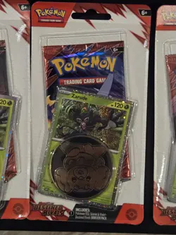 Pokemon Destined Rivals Blister Pack Zarude Cosmos Holo Promo & Coin Lot Of 4 - Image 4