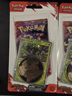 Pokemon Destined Rivals Blister Pack Zarude Cosmos Holo Promo & Coin Lot Of 4 - Image 5