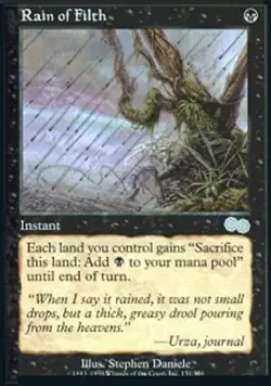 MTG magic cards 1x Rain of Filth Urza's Saga Light Play, English - Image 1