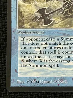 MTG Invoke Magic the Gathering TCG Blue Rare Legends Card LP/NM Banned Art - Image 4