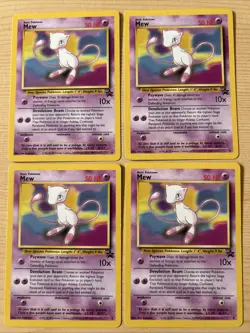 Original Pokemon Cards Mew 8 Black Star Promo x4 WOTC 1999/2000 TCG - Image 1