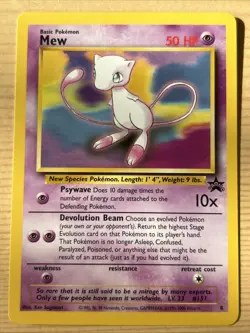 Original Pokemon Cards Mew 8 Black Star Promo x4 WOTC 1999/2000 TCG - Image 3