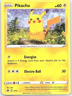 Pikachu - 7/15 Holo McDonald's Promos 2022 - Pokemon Card - NM - Image 1