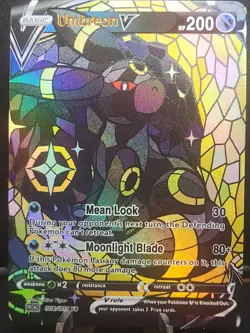 Umbreon CUSTOM Stained Glass Van Gogh Shiny Unbranded Card Display Only - Image 3