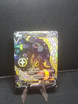 Umbreon CUSTOM Stained Glass Van Gogh Shiny Unbranded Card Display Only - Image 4