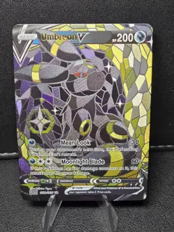 Umbreon CUSTOM Stained Glass Van Gogh Shiny Unbranded Card Display Only - Image 5