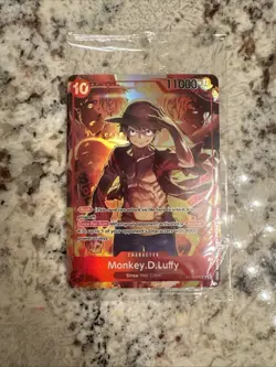 Sealed Promo One Piece CARD Treasure Booster Monkey.D.Luffy ST10-006 SR New - Image 1