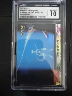 Pokemon Topps Mewtwo Strikes Back #21 Introductions Card CGC 10 - Image 1