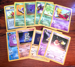 X 11 Pokemon Team Rocket Unplayed Card Lot Eevee, Machop, Abra, Zubat, Ekans - Image 1