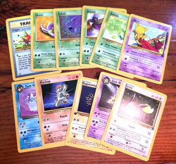 X 11 Pokemon Team Rocket Unplayed Card Lot Eevee, Machop, Abra, Zubat, Ekans - Image 2