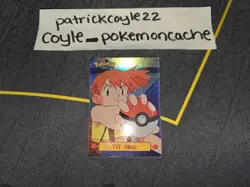 Misty TV3 Rainbow Holo Pokemon Topps Series 1 Card (Black Label) LP - Image 1