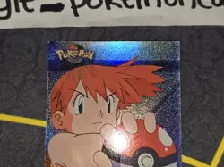 Misty TV3 Rainbow Holo Pokemon Topps Series 1 Card (Black Label) LP - Image 3