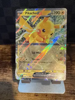 Pokemon TCG Pikachu EX Double Rare Card 028/131 Prismatic Evolutions NM - Image 1