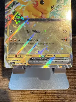 Pokemon TCG Pikachu EX Double Rare Card 028/131 Prismatic Evolutions NM - Image 3