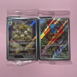 SEALED Mega Evolution ETB Alakazam 009 & Riolu 010 Black Star Promo Cards NM - Image 1