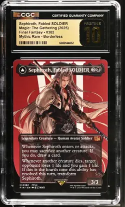 Sephiroth, Fabled SOLDIER (0382) (Borderless) Final Fantasy - CGC Pristine 10 - Image 1