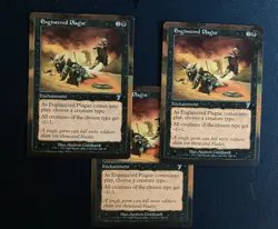 Engineered Plague (7th Edition MTG) ALTERED floating border style! - Image 2