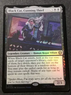 Black Cat, Cunning Thief - Foil - SPM - MTG - EN - NM - 0052 - Image 1