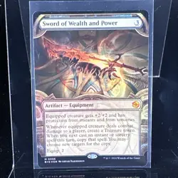 NM MTG FOIL Sword of Wealth and Power Showcase - The Big Score 056 Never Played - Image 1