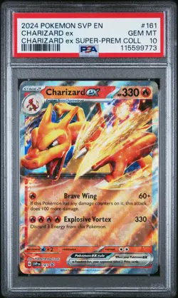 2024 POKEMON SVP EN-SV BLACK STAR PROMO #161 CHARIZARD EX PSA 10 - Image 1