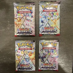 Pokemon Prismatic Evolutions Art Set | 4 Factory Sealed Booster Packs $ - Image 1